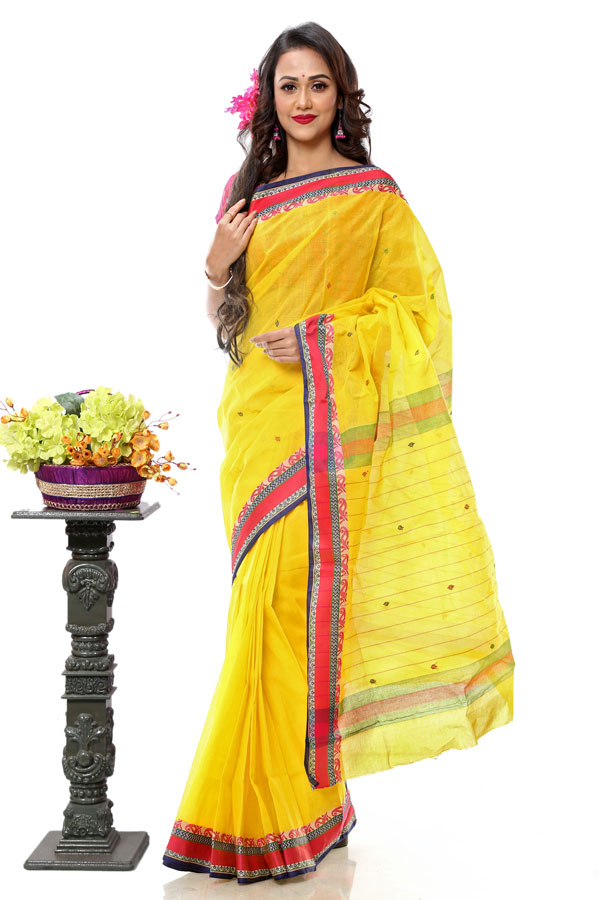 Buy Resham Suti Begampuri Cotton Multicolor Saree - Shaaira at Amazon.in