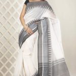 Black and White Cotton Saree