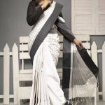 Black and White Cotton Saree