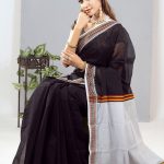 Black Half Silk saree
