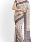 Off White and Surma Cotton Saree