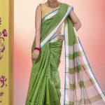 Green Color Half Silk Saree