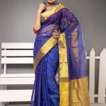 Blue Color Half Silk Saree