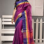 Purple Color Half Silk Saree