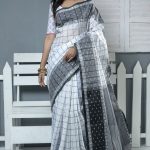 White Color Cotton Saree