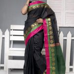 Black Color Cotton Saree