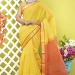 Yellow Color Half Silk Saree