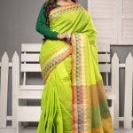 Light Green Color Cotton Saree