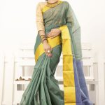 Green Color Half Silk Saree