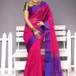 Magenta Color Half Silk Saree