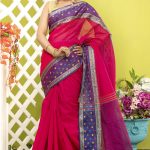Magenta Color Cotton Saree