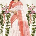 White Color Cotton Saree