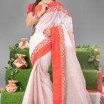 White Color Cotton Saree