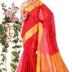 Red Color Cotton Saree