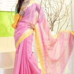Light-Pink Half Silk Saree
