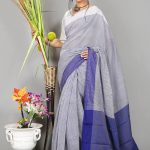 Gray Color Half Silk Saree