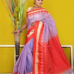 Purple Half Silk Saree