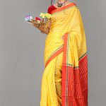 Yellow Half Silk Saree