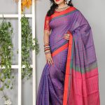 Purple Half Silk Saree