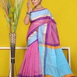 Purple Half Silk Saree