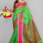Green Color Half Silk Saree
