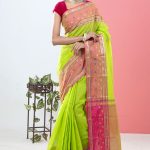 Light Green Color Cotton Saree