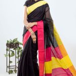 Black Half Silk Saree