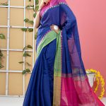 Blue Half Silk Saree