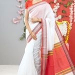 White Color Half Silk Saree