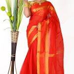 Red Cotton saree