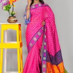 Magenta Half Silk Saree