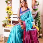 Light Blue Half Silk Saree