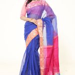 Blue Half  Silk  Saree