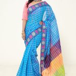 Blue Half  Silk  Saree