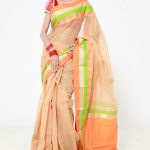 Orange Half  Silk  Saree