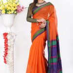 Orange Half Silk Saree
