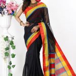 Black Half Silk Saree
