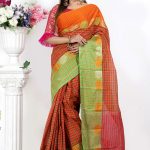 Orange Color Cotton Saree