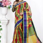 Multi-Color Half  Silk  Saree