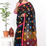 Black Color Cotton Saree