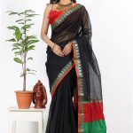 Black Half Silk Saree