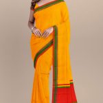 Yellow Half Silk Saree