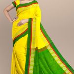 Yellow Half Silk Saree