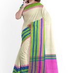 Off White Half  Silk  Saree