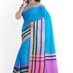 Blue Half  Silk  Saree