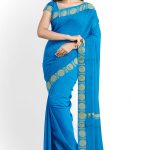 Blue Half Silk Saree