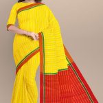 Yellow Half Silk Saree