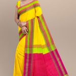 Yellow Half  Silk  Saree