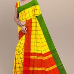 Yellow Half Silk Saree