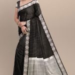 Black and Silver Half Silk Saree